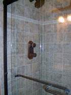 Shower remodel with custom tile and fixtures